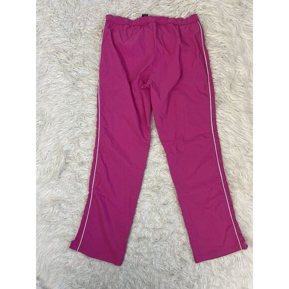 Champion Elite Vintage Y2K Hot Pink Track Pants Sz Medium Sweatpants Drawstring - Picture 2 of 10